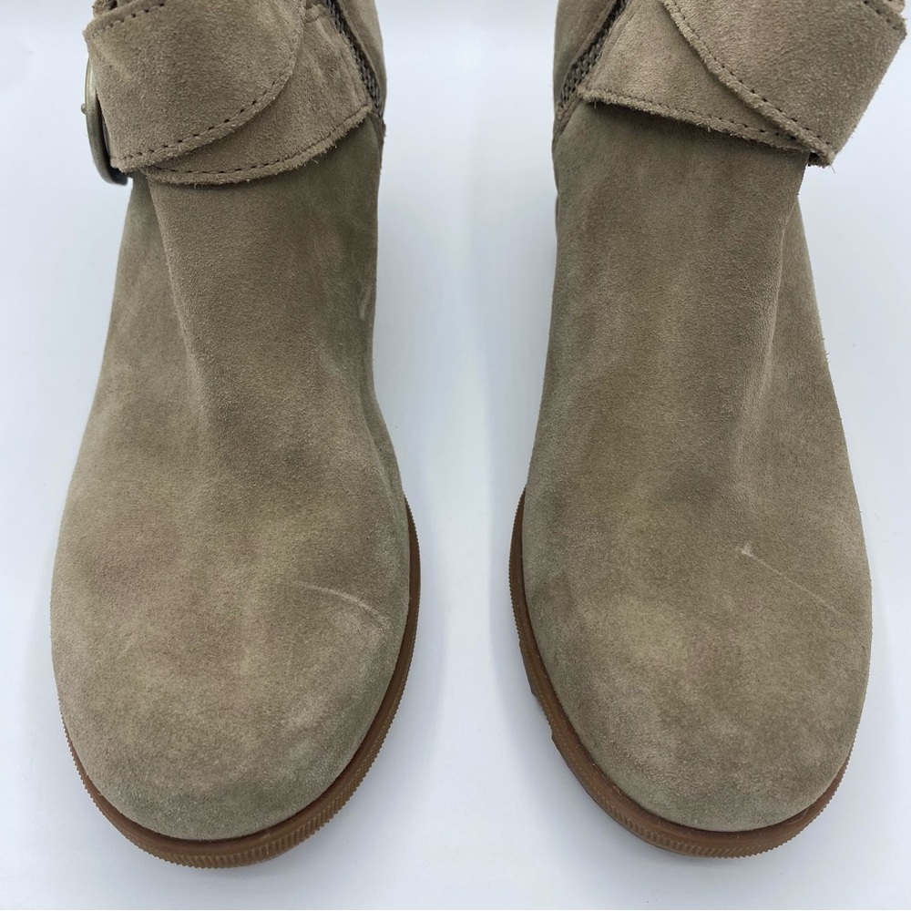 Sorel Khaki II Joan Of Arctic Wedge II Buckle Ankle Boot Size 7.5 - Picture 7 of 14